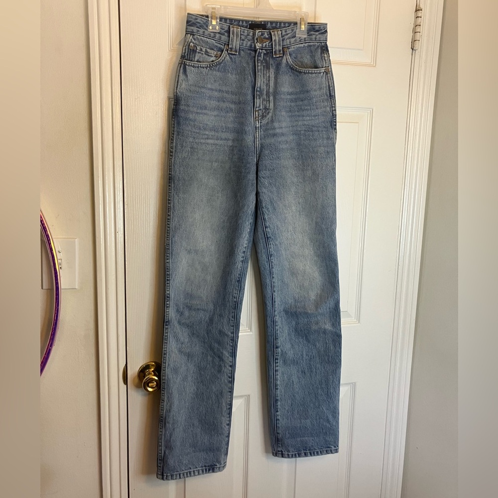 KHAITE High Rise Blue Jeans - Picture 16 of 16